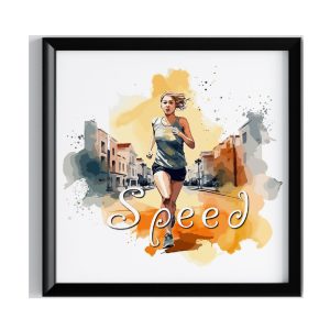Speed Up Girl Fitness Photo Frame