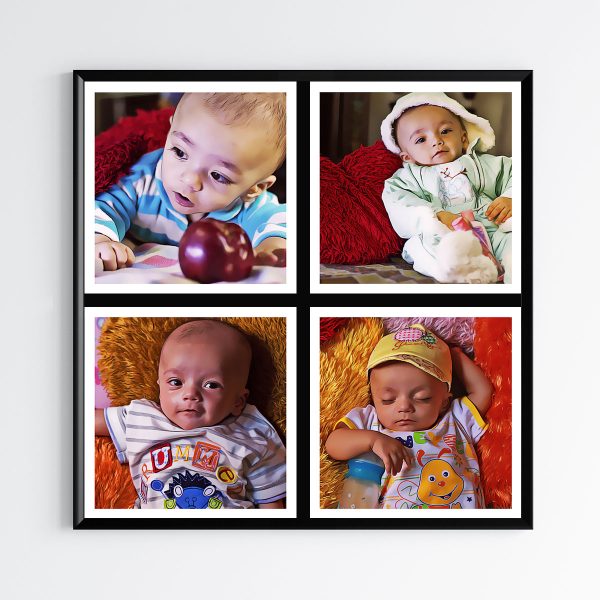 Your Kid's Photo in Single Frame with Custom Photo Frame