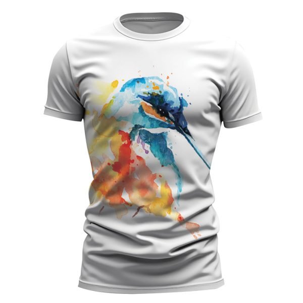 White Tshirt printing with Humming Bird